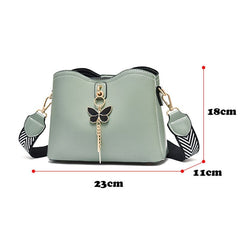 Showlu Fashion Store 0 2023 Women White Handbag New Designer Butterfly Tassel PU Leather Messenger Bags Ladies Crossbody Female Tote Shoulder Bag