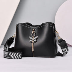 Showlu Fashion Store 0 2023 Women White Handbag New Designer Butterfly Tassel PU Leather Messenger Bags Ladies Crossbody Female Tote Shoulder Bag