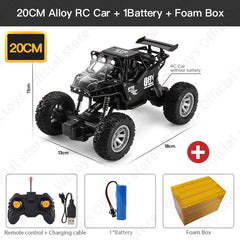 Showlu Fashion Store 0 20CM Black 1B Alloy ZWN 1:12 / 1:16 4WD RC Car With Led Lights 2.4G Radio Remote Control Cars Buggy Off-Road Control Trucks Boys Toys for Children