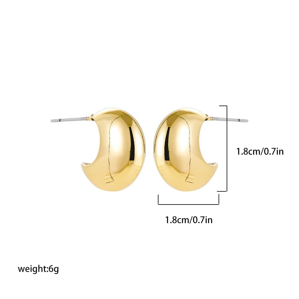 Showlu Fashion Store 0 22265 10 Chic Exaggerate Big Waterdrop Drop Earrings for Women Dupes Chunky Teardrop Stainless Steel Gold Plated Statement Ear Jewelry