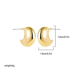 Showlu Fashion Store 0 22265 10 Chic Exaggerate Big Waterdrop Drop Earrings for Women Dupes Chunky Teardrop Stainless Steel Gold Plated Statement Ear Jewelry