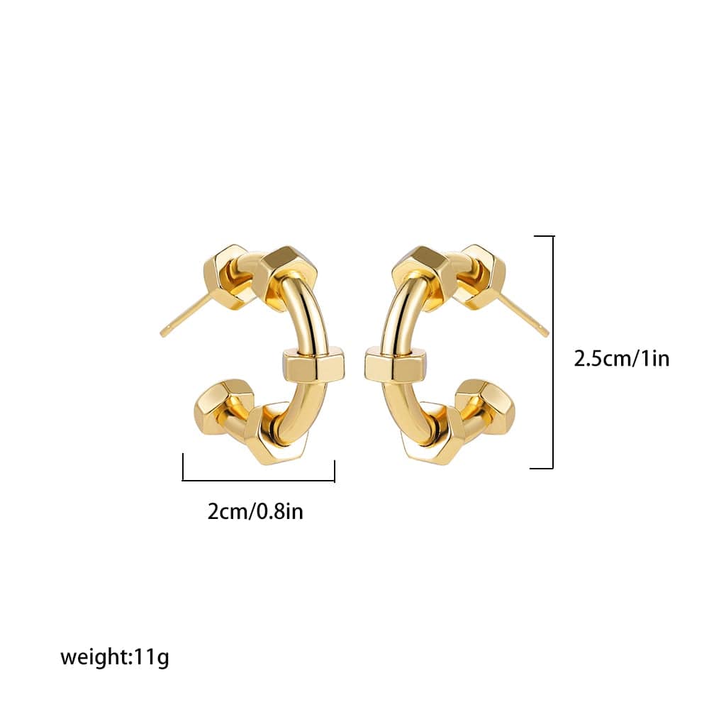 Showlu Fashion Store 0 22265 12 Chic Exaggerate Big Waterdrop Drop Earrings for Women Dupes Chunky Teardrop Stainless Steel Gold Plated Statement Ear Jewelry