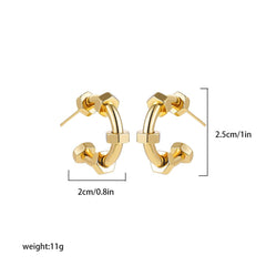 Showlu Fashion Store 0 22265 12 Chic Exaggerate Big Waterdrop Drop Earrings for Women Dupes Chunky Teardrop Stainless Steel Gold Plated Statement Ear Jewelry