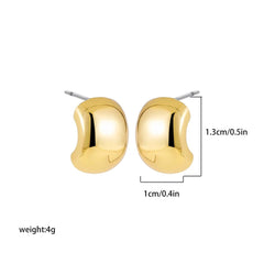 Showlu Fashion Store 0 22265 19 Chic Exaggerate Big Waterdrop Drop Earrings for Women Dupes Chunky Teardrop Stainless Steel Gold Plated Statement Ear Jewelry