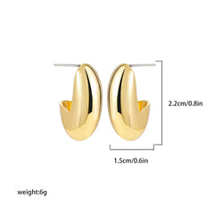 Showlu Fashion Store 0 22265 5 Chic Exaggerate Big Waterdrop Drop Earrings for Women Dupes Chunky Teardrop Stainless Steel Gold Plated Statement Ear Jewelry