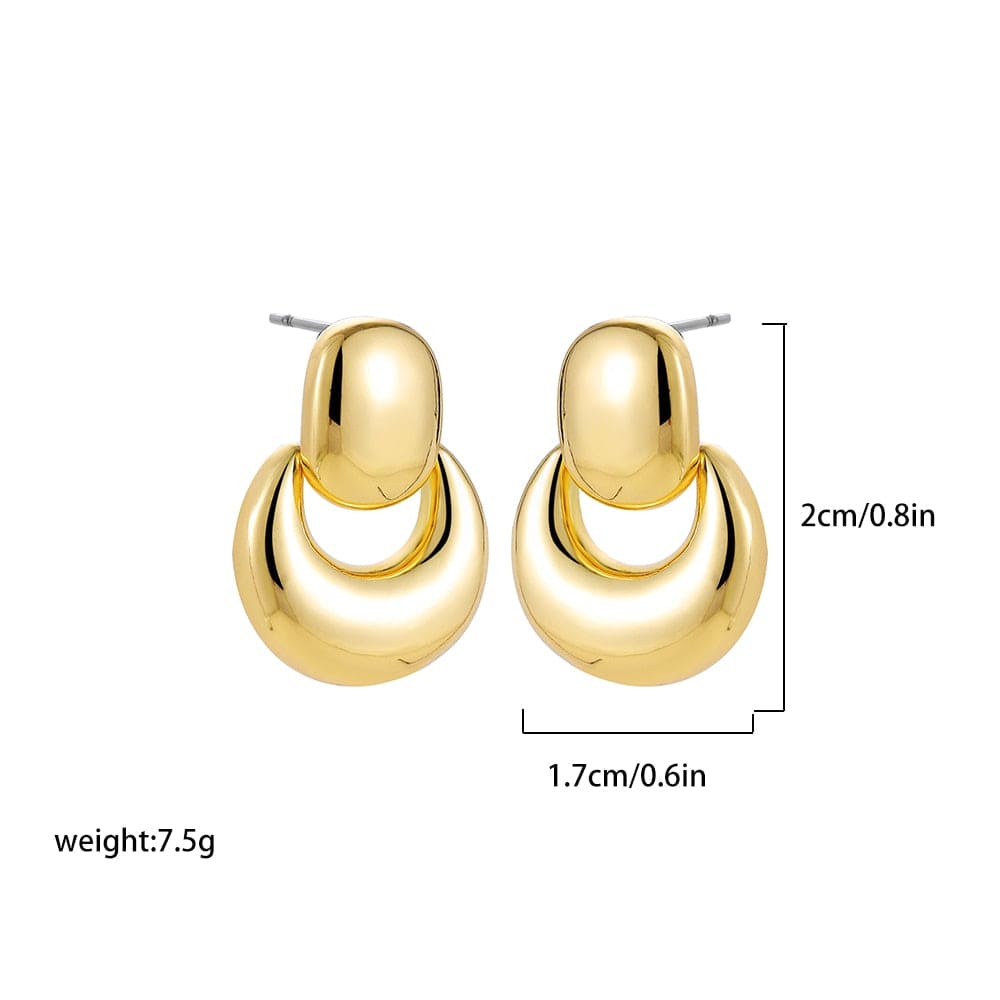 Showlu Fashion Store 0 22265 6 Chic Exaggerate Big Waterdrop Drop Earrings for Women Dupes Chunky Teardrop Stainless Steel Gold Plated Statement Ear Jewelry