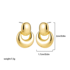 Showlu Fashion Store 0 22265 6 Chic Exaggerate Big Waterdrop Drop Earrings for Women Dupes Chunky Teardrop Stainless Steel Gold Plated Statement Ear Jewelry