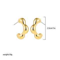 Showlu Fashion Store 0 22265 9 Chic Exaggerate Big Waterdrop Drop Earrings for Women Dupes Chunky Teardrop Stainless Steel Gold Plated Statement Ear Jewelry