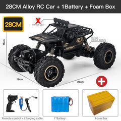 Showlu Fashion Store 0 28CM Black 1B Alloy ZWN 1:12 / 1:16 4WD RC Car With Led Lights 2.4G Radio Remote Control Cars Buggy Off-Road Control Trucks Boys Toys for Children