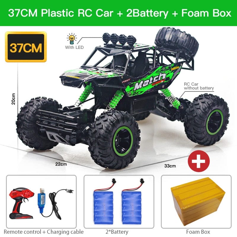 Showlu Fashion Store 0 37CM Green 2B P ZWN 1:12 / 1:16 4WD RC Car With Led Lights 2.4G Radio Remote Control Cars Buggy Off-Road Control Trucks Boys Toys for Children