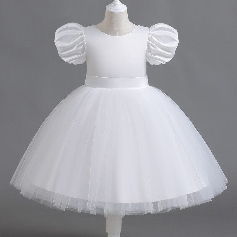 Showlu Fashion Store 0 3T / White2 Elegant Girl Fluffy Dress Flower Baby Wedding Ceremony Costume Birthday Outfits White 1st Communion Tutu Gown Kids Gala Clothes