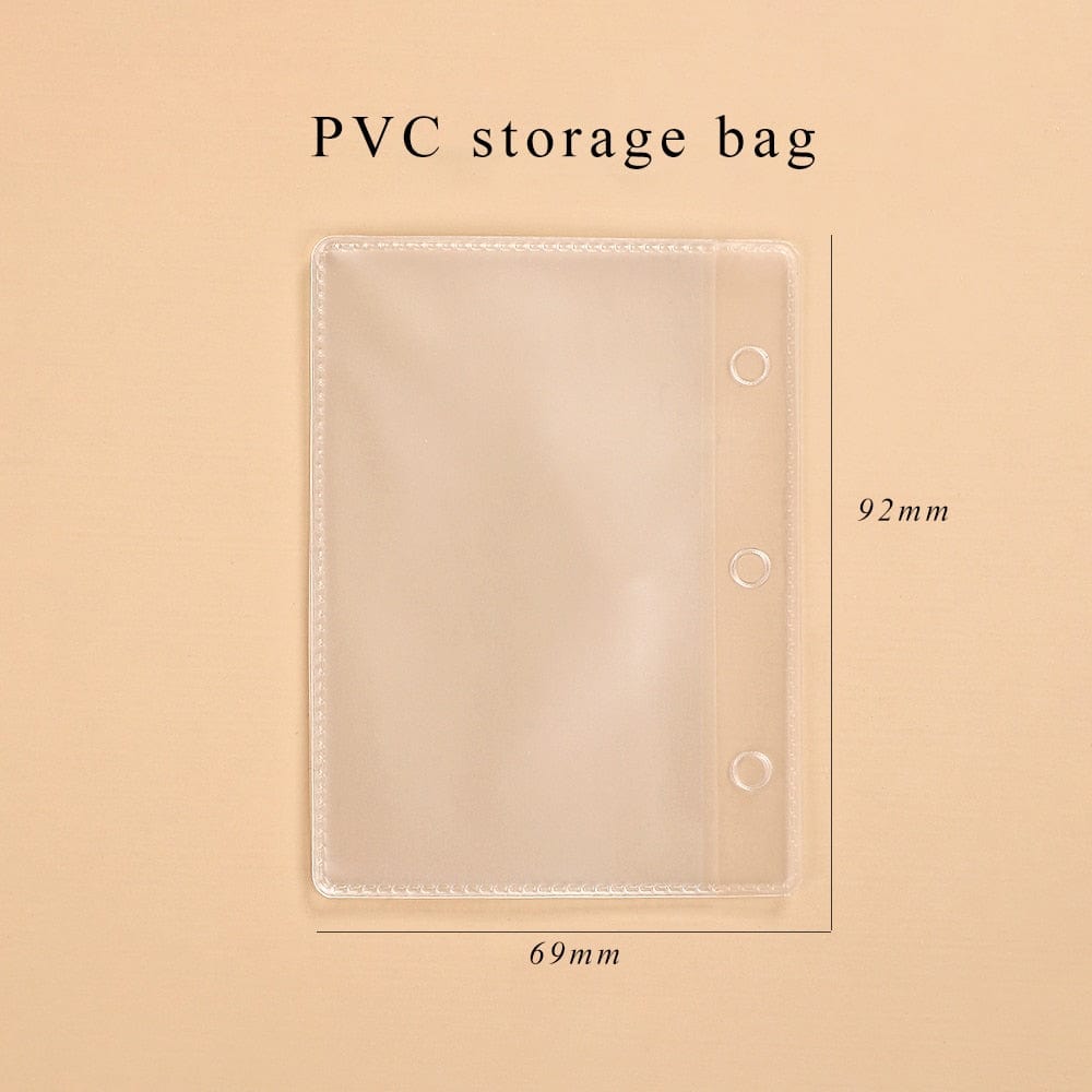 Showlu Fashion Store 0 5 pcs Storage bag / mini JIANWU Creative Cute Transparent 3 ring Mini Loose-leaf Hand Book Student Portable Notebook ring binder Kawaii School Supplies