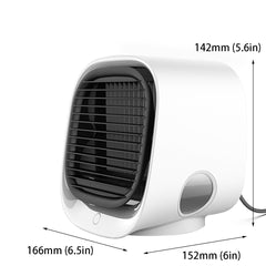 Showlu Fashion Store 0 5V Home Mini Portable Air Conditioner 3 Colors Light Conditioning Humidifier Purifier USB  Humidification Cooler with Water Tank