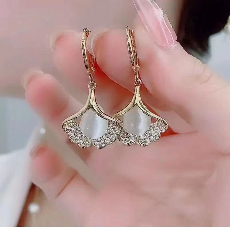 Showlu Fashion Store 0 6 Luxury Trend Black Color Double Layer Earrings For Women Korean Crystal Zircon Geometric Earring Bride Wedding Statement Jewelry