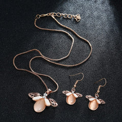 Showlu Fashion Store 0 7 3pcs/set Jewelry Sets Women Elegant Waterdrop Rhinestone Pendant Necklace Hook Earrings Jewelry Set