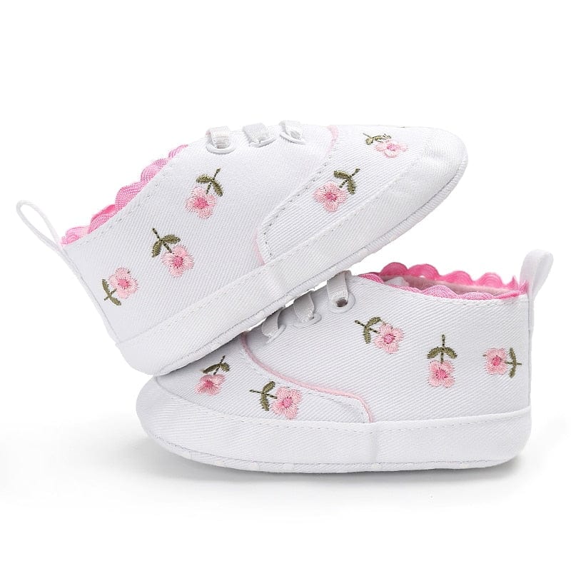 Showlu Fashion Store 0 A / 0-6 Months / United States lioraitiin Summer Baby Infant Girl Soft Sole Crib Toddler Canvas Cute Flower Sneaker Shoes