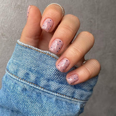 Showlu Fashion Store 0 a3 24Pcs Short Square False Nails with Jelly Adhesive Glitter Gradient Design Detachable Fake Fingernails Full Cover Press on Nails