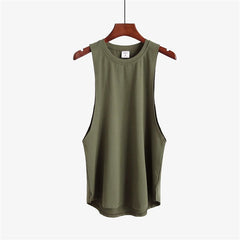 Showlu Fashion Store 0 Army Green / XXL Fitness clothing blank sleeveless shirt mens gym stringer tank top bodybuilding tanktop men sportwear undershirt fashion vest