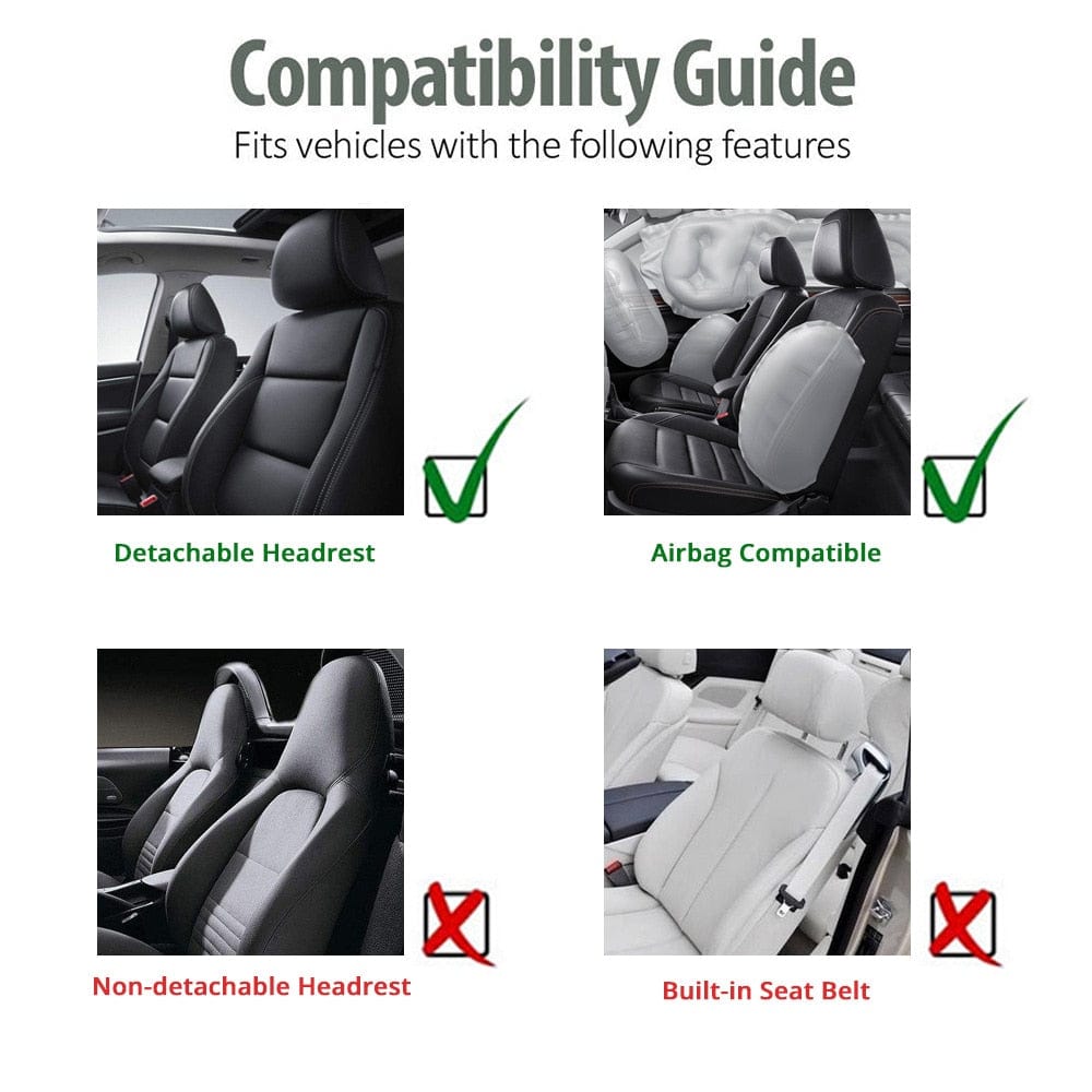 Showlu Fashion Store 0 AUTOYOUTH Front Car Seat Covers Airbag Compatible Universal Fit Most Car SUV Car Accessories Car Seat Cover for Toyota 3 color