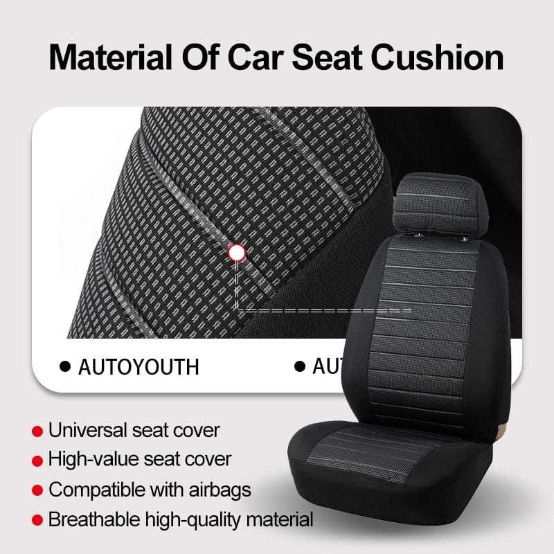 Showlu Fashion Store 0 AUTOYOUTH Front Car Seat Covers Airbag Compatible Universal Fit Most Car SUV Car Accessories Car Seat Cover for Toyota 3 color