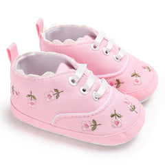 Showlu Fashion Store 0 B / 0-6 Months / United States lioraitiin Summer Baby Infant Girl Soft Sole Crib Toddler Canvas Cute Flower Sneaker Shoes