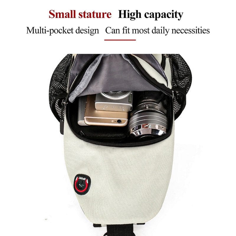 Showlu Fashion Store 0 Black 1 New Shoulder Bag Man 2022 Casual Chest Bag Business Male Bag Multi-Functional Women Backpack Cycling Sports Rucksack Travel Pack