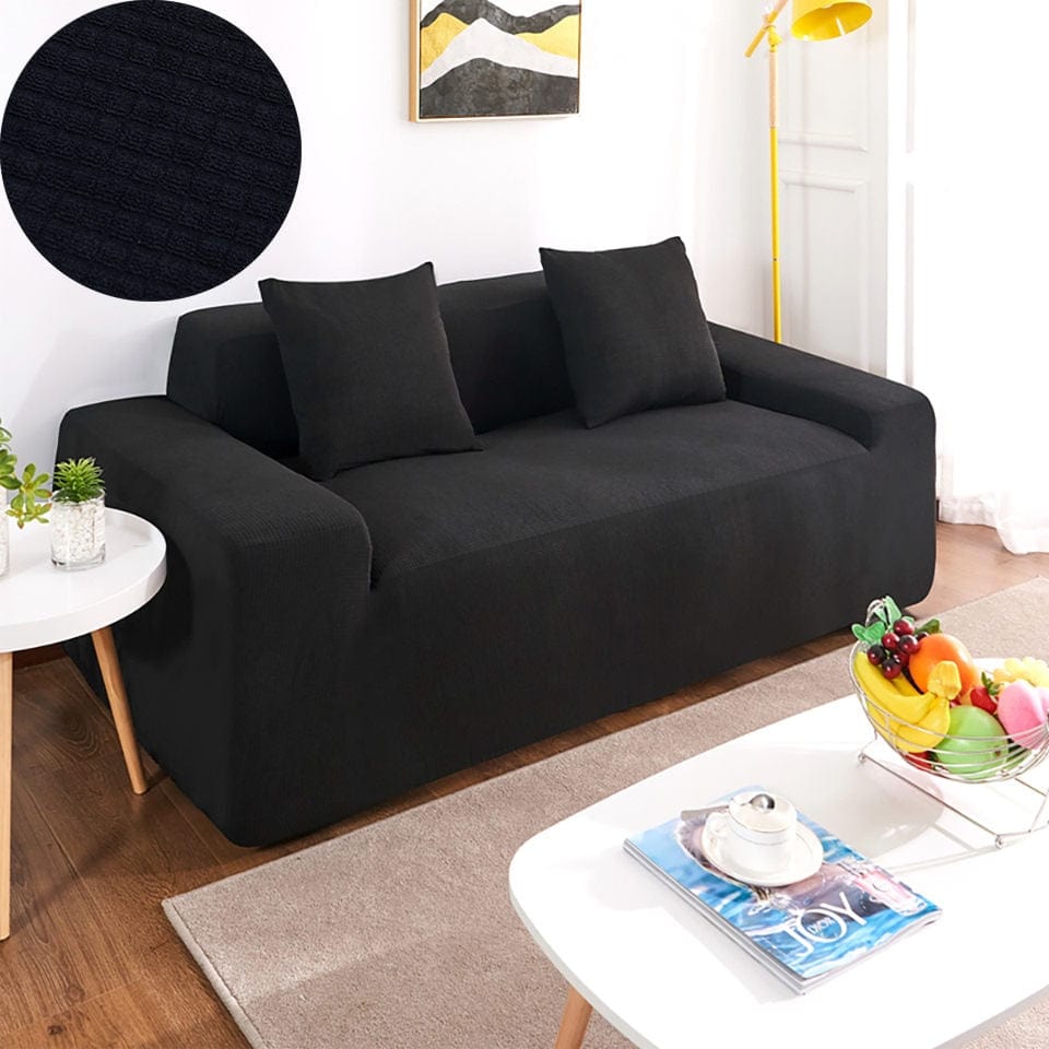 Showlu Fashion Store 0 black / 1-Seat 90-140cm Super Soft Polar Fleece Fabric Sofa Cover Elastic Sofa Covers For Living Room Couch Covers For Sofas Corner Sofa Cover