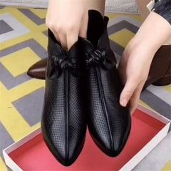 Showlu Fashion Store 0 black / 35 Women Barefoot Shoes Short Boots Ankle 2022 Spring New Female Casual Thick Soled Shoes Genuine Leather Designer Pumps Shoes