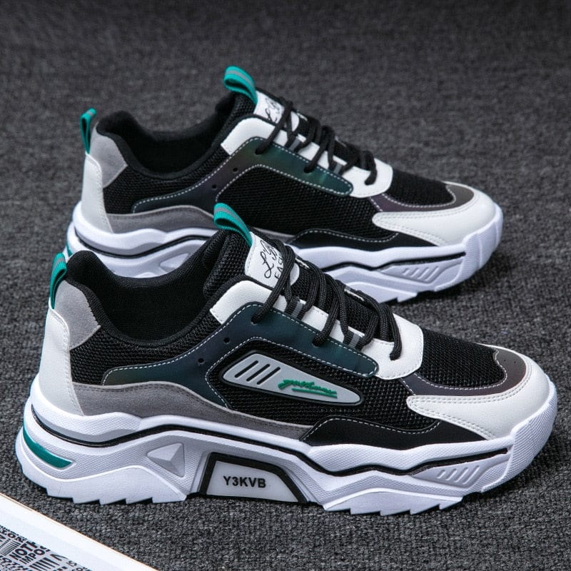 Showlu Fashion Store 0 black and green / 39 Mens Sneakers Fashion Casual Running Shoes Lover Gym Shoes Light Breathe Comfort Outdoor Couple Jogging Basketball Shoes Summer