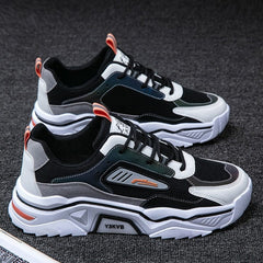 Showlu Fashion Store 0 black and orange / 39 Mens Sneakers Fashion Casual Running Shoes Lover Gym Shoes Light Breathe Comfort Outdoor Couple Jogging Basketball Shoes Summer