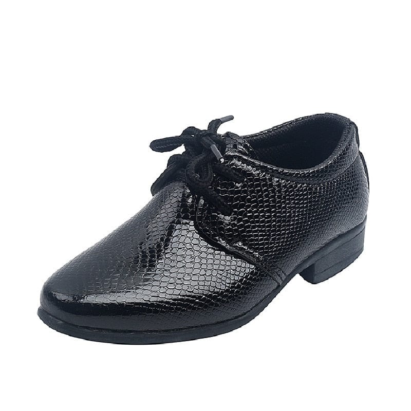 Showlu Fashion Store 0 Black / CN 21 Inner(15.5cm) ULKNN Boys&#39; Leather Shoes 2023 Spring Autumn New Kid&#39;s Lace-up Children&#39;s Single Shoes Students Black Performance Shoes 98