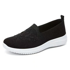 Showlu Fashion Store 0 Black / CN 36 / CN Cheap Mom Summer Mesh Knitting Sneakers Women Breathable Mary Janes Shoes Non-slip Ladies Casual Nurse Office Shoes Ballet Flats