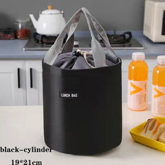 Showlu Fashion Store 0 black-cylinder Insulated Lunch Food Storage Bag