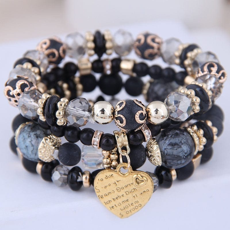 Showlu Fashion Store 0 black DIEZI Bohemian White Crystal Beads Strand Bracelets For Women Girls Ethnic Tree Of Life Charm Wrap Bracelet Pulseira Feminina