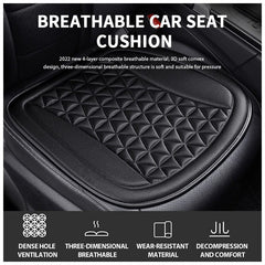 Showlu Fashion Store 0 Black front 1 set 3D Breathable Car Seat Cover Summer Car Seat Cushion Convex Design for Heat Dissipation Sweatproof Universal Auto Chair Mat Pad