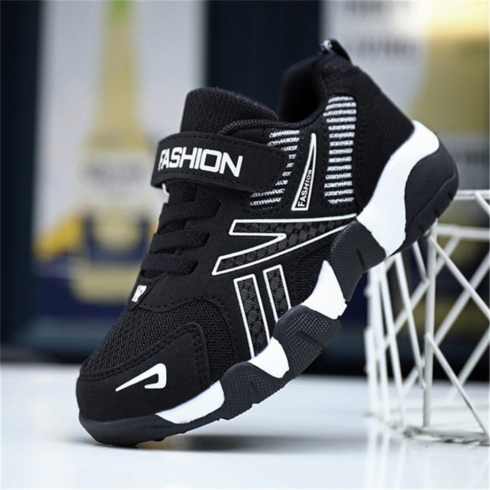 Showlu Fashion Store 0 Black(Mesh) / 28 Sport Kids Sneakers Boys Casual Shoes For Children Sneakers Girls Shoes Leather Anti-slippery Fashion tenis infantil menino Mesh