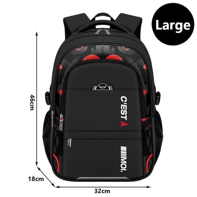 Showlu Fashion Store 0 Black Red L / China Backpack School Bag Back Pack For Boy Children Kid Child Teenager Schoolbag Male Men Primary Bookbag Bagpack Book Portfolio Teen