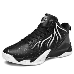 Showlu Fashion Store 0 Black White / 36 Brand Mens High-top Non-Slip Basketball Shoes Trendy Boys Breathable Sports Tennis Shoes Comfortable Gym Training Athletic Shoes