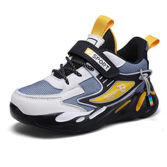 Showlu Fashion Store 0 Black Yellow(Mesh) / 28 Kids Sneakers Casual Breathable Shoes for Boys Outdoor Sports Running Childrens Girls Tennis Shoes