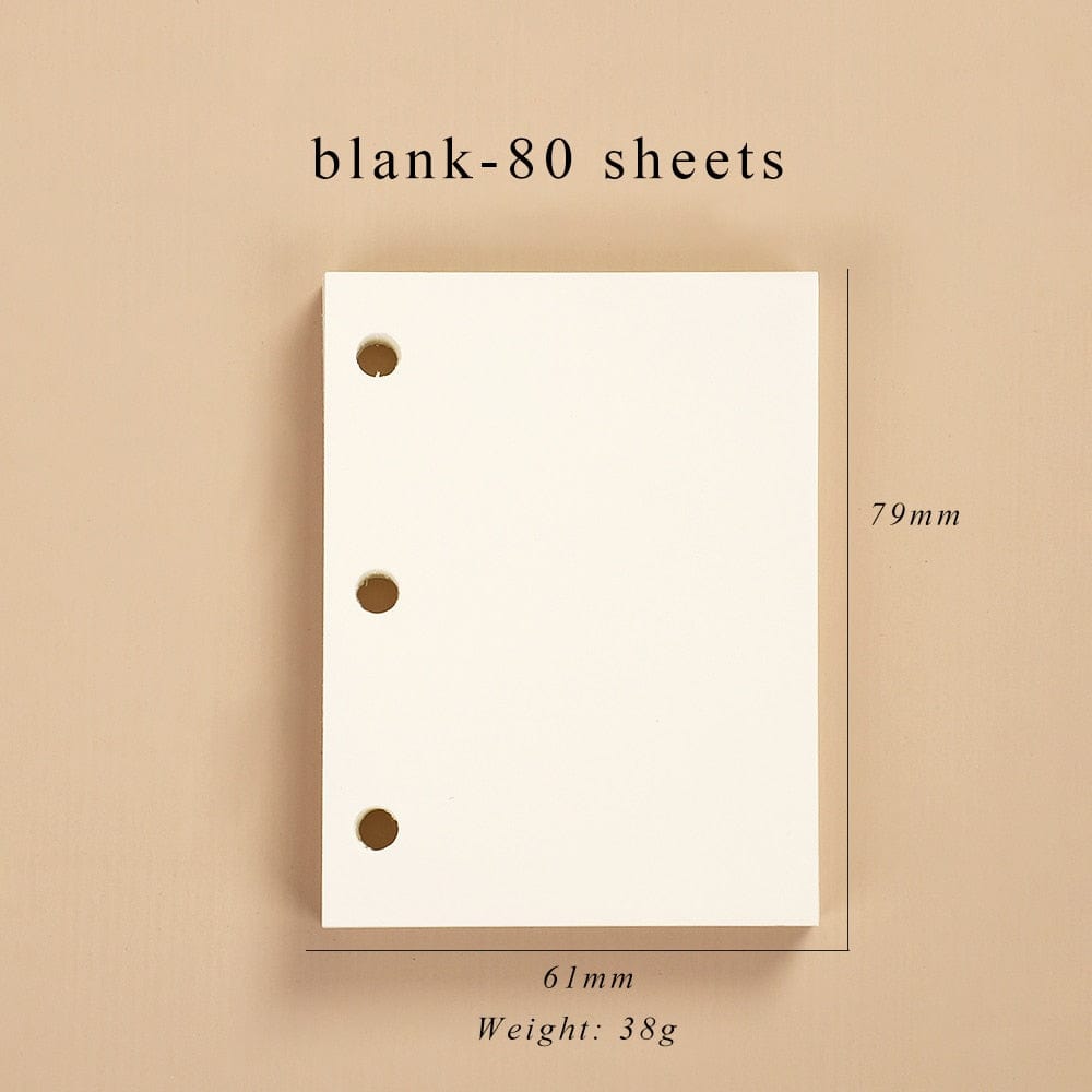 Showlu Fashion Store 0 blank 80sheets / mini JIANWU Creative Cute Transparent 3 ring Mini Loose-leaf Hand Book Student Portable Notebook ring binder Kawaii School Supplies