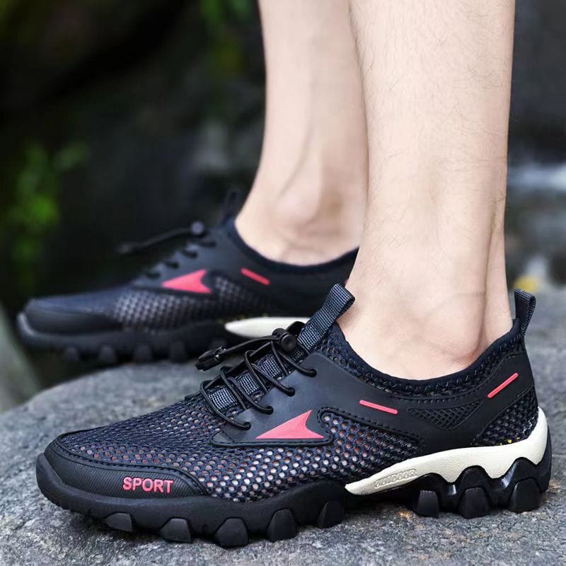 Showlu Fashion Store 0 Blue-02 / 39 Men's Sneakers Breathable Mesh Shoe Mens Outdoor Non-Slip Hiking Shoes Summer Casual Shoe for Men Fashion Creek Trekking Shoes