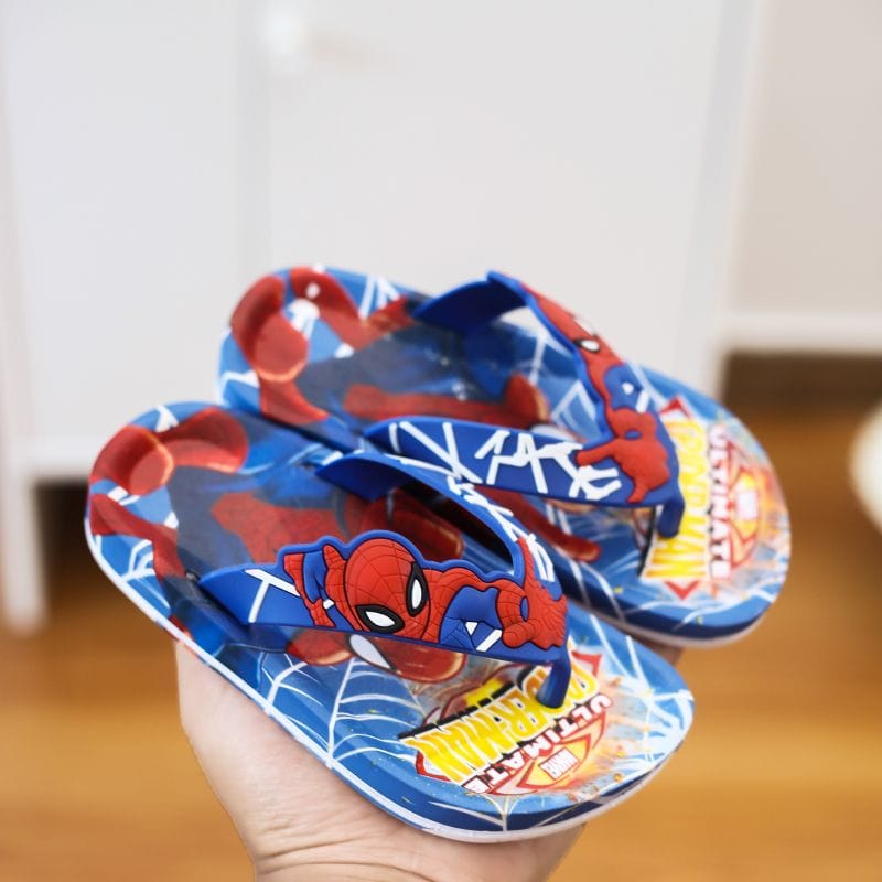 Showlu Fashion Store 0 Blue / 24-25Insole 16.0 cm Disney Children's Slippers Cartoon Flip Flops Princess Sandals Boys' Anti-skid Home Sandals Children's Beach Size 24-35