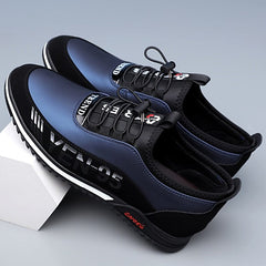 Showlu Fashion Store 0 Blue / 39 Men PU Leather Shoes Men's Casual Shoes Breathable Lightweight Black Sneakers Outdoor Driving Shoes Mens Business Men Shoes