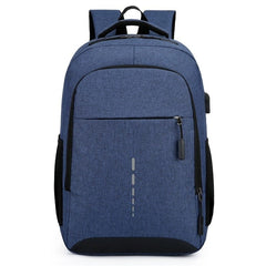 Showlu Fashion Store 0 Blue CrossBorder Mens BackPack LOGO LargeCapacity Simple Fashion Travel Female Student ComputerBag