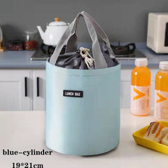 Showlu Fashion Store 0 blue-cylinder Insulated Lunch Food Storage Bag