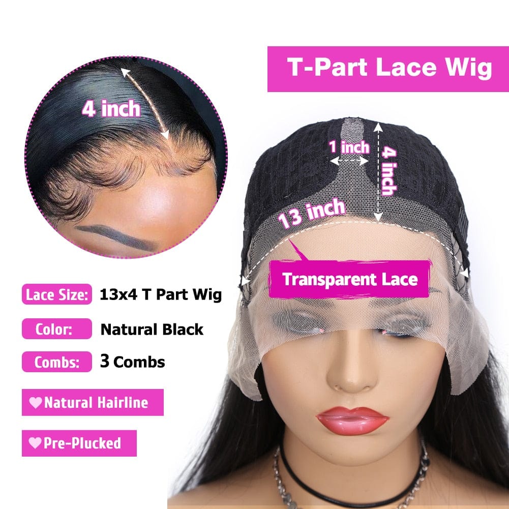 Showlu Fashion Store 0 Body Wave Lace Front Human Hair Wig for Black Women Pre Plucked Brazilian Middle Part Loose Wave Transparent Lace Frontal Wigs