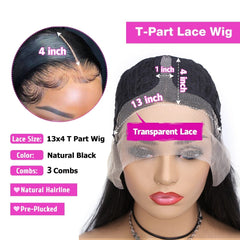 Showlu Fashion Store 0 Body Wave Lace Front Human Hair Wig for Black Women Pre Plucked Brazilian Middle Part Loose Wave Transparent Lace Frontal Wigs