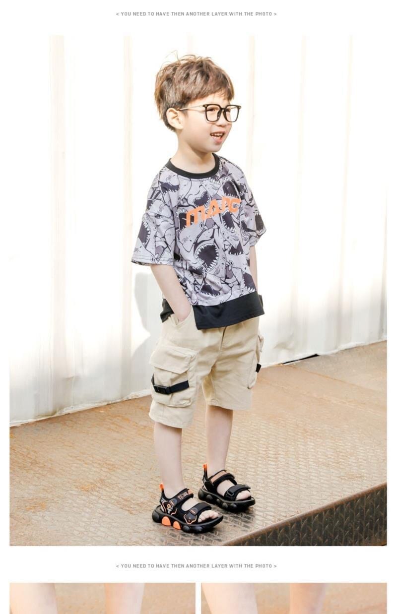 Showlu Fashion Store 0 Boys Beach Sandals Kids Summer Shoes  Summer New Children Sports Casual Sandals for Medium Big Boy Anti-skid Fashion 26-37