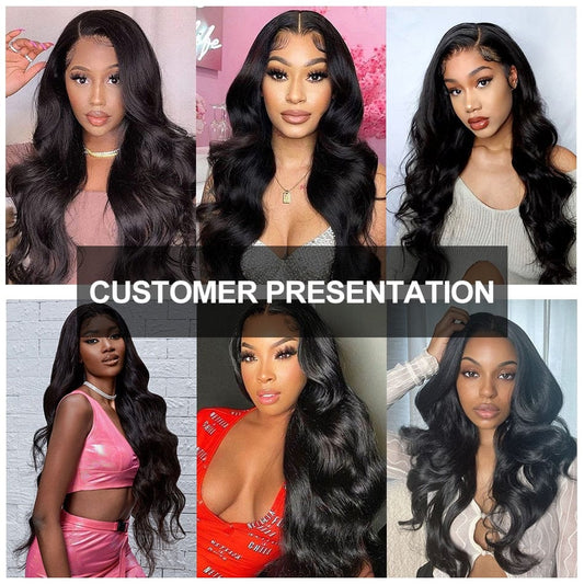 Showlu Fashion Store 0 Brazilian Body wave 13x4 Lace front human hair wig For Women Cheap 13x6 HD transparent lace frontal wigs on clearance sale