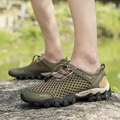 Showlu Fashion Store 0 Brown / 39 Men's Sneakers Breathable Mesh Shoe Mens Outdoor Non-Slip Hiking Shoes Summer Casual Shoe for Men Fashion Creek Trekking Shoes